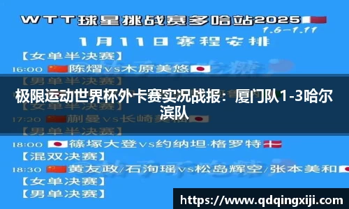 极限运动世界杯外卡赛实况战报：厦门队1-3哈尔滨队